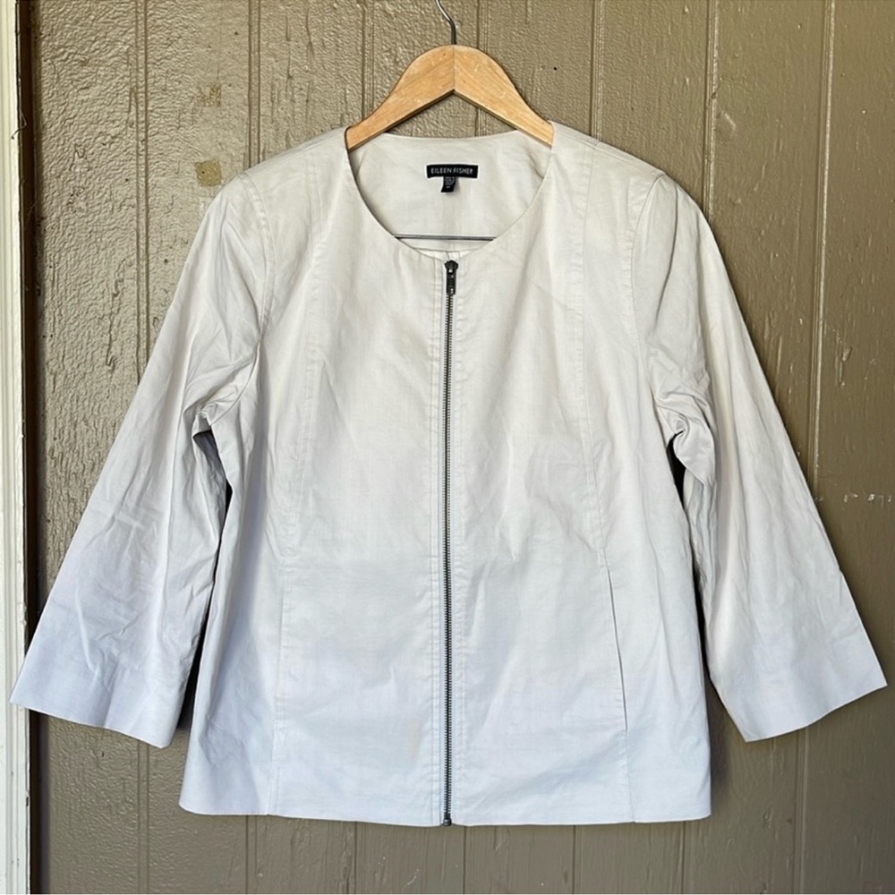 Eileen Fisher Women's Zip-Up 3/4 sleeve Jacket size M - Picture 1 of 7